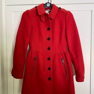 Red Burberry Brit Jacket